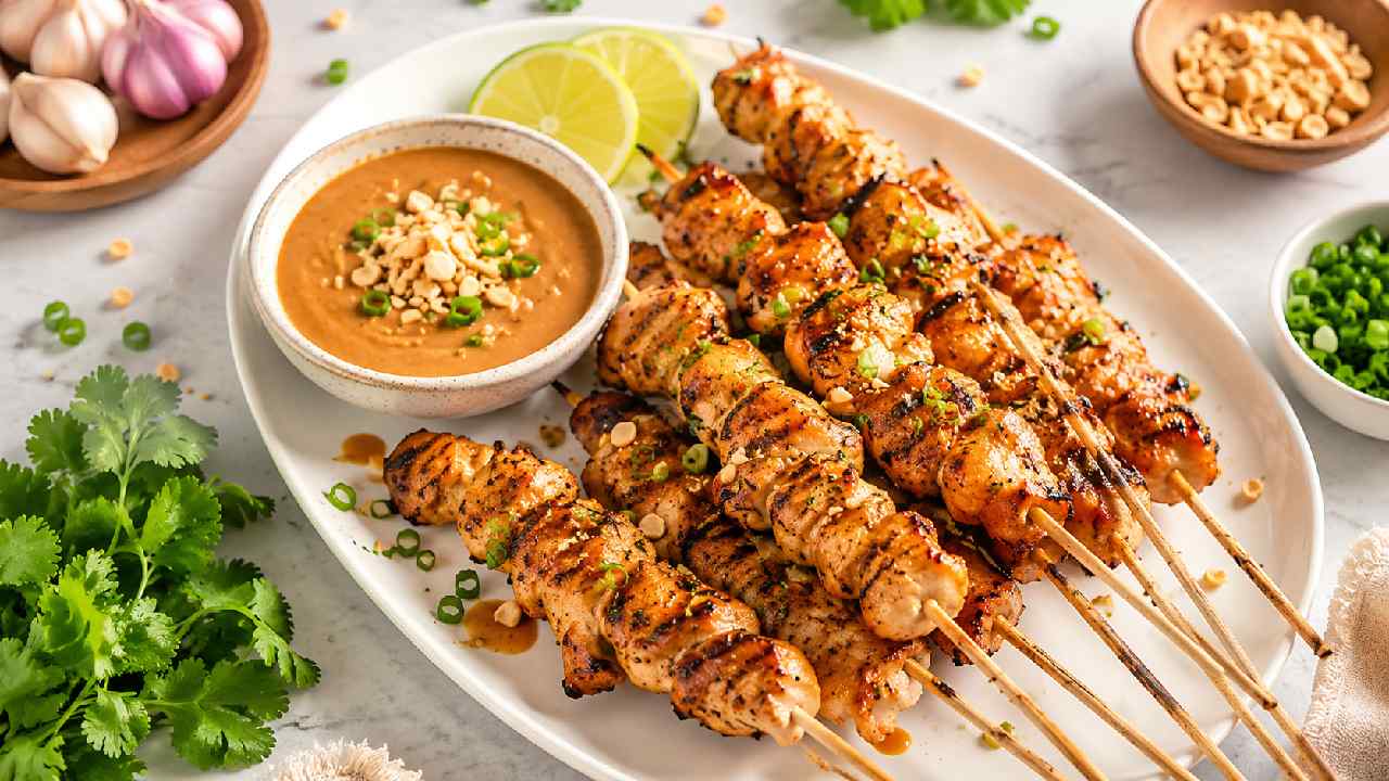 Chicken Satay: Indonesia's Iconic Grilled Skewers with Peanut Sauce