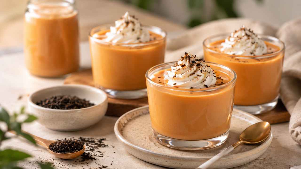 Viral Thai Milk Tea Pudding with a Silky Texture and Alluring Tea Aroma