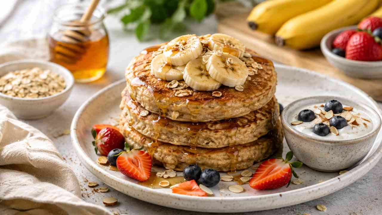 Banana Oat Pancakes Make a Wholesome and Delicious Breakfast