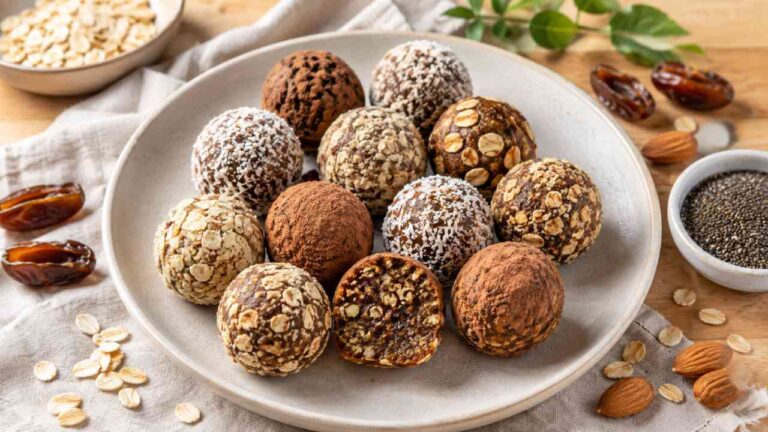 Date and Oat Energy Balls, a Naturally Sweet Healthy Snack