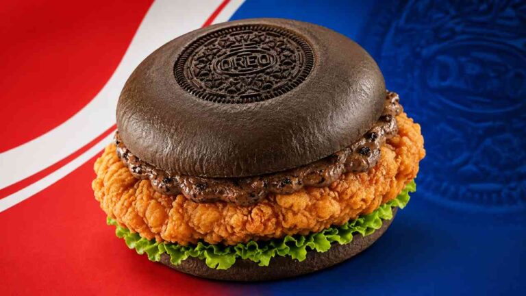 KFC x Oreo Launches Unique Black Bun Chicken Burger in China