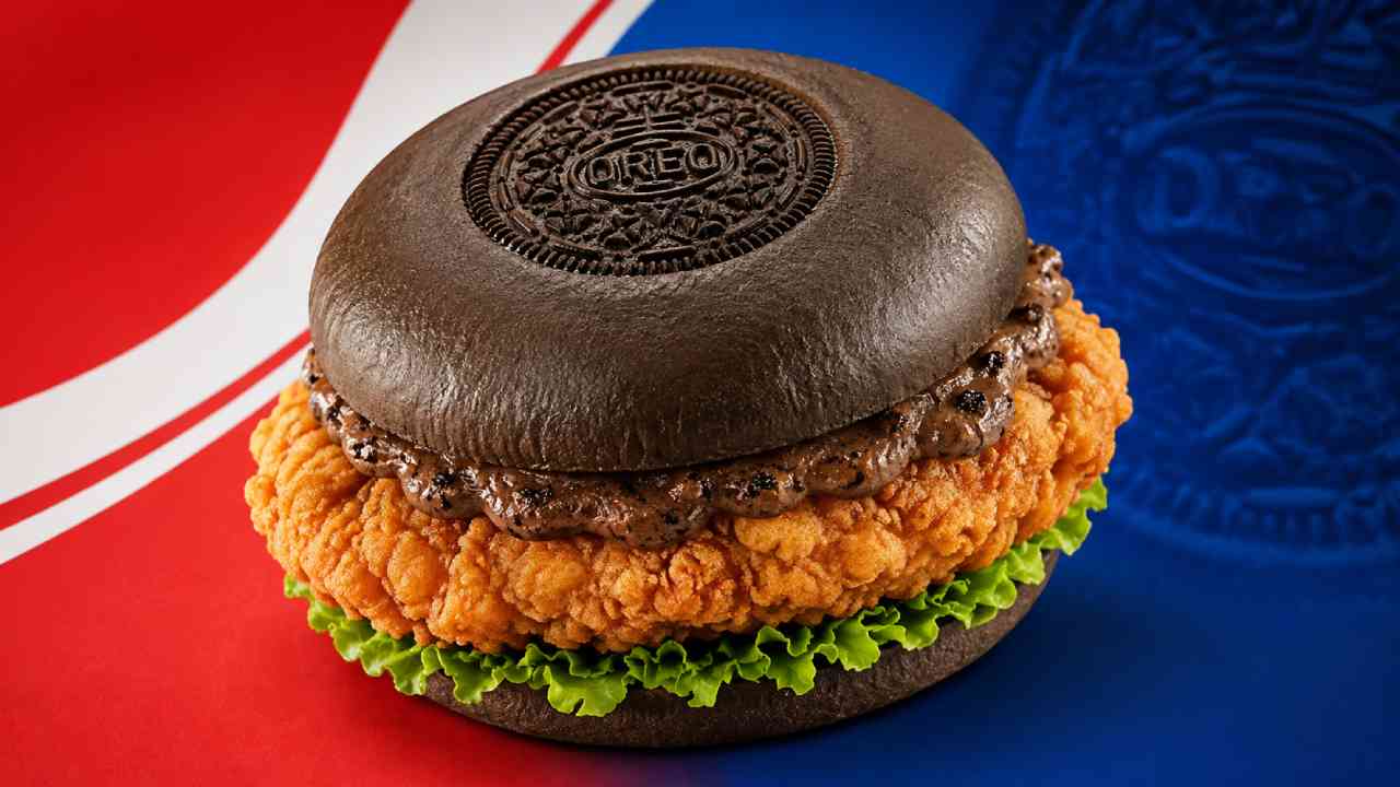 KFC x Oreo Launches Unique Black Bun Chicken Burger in China