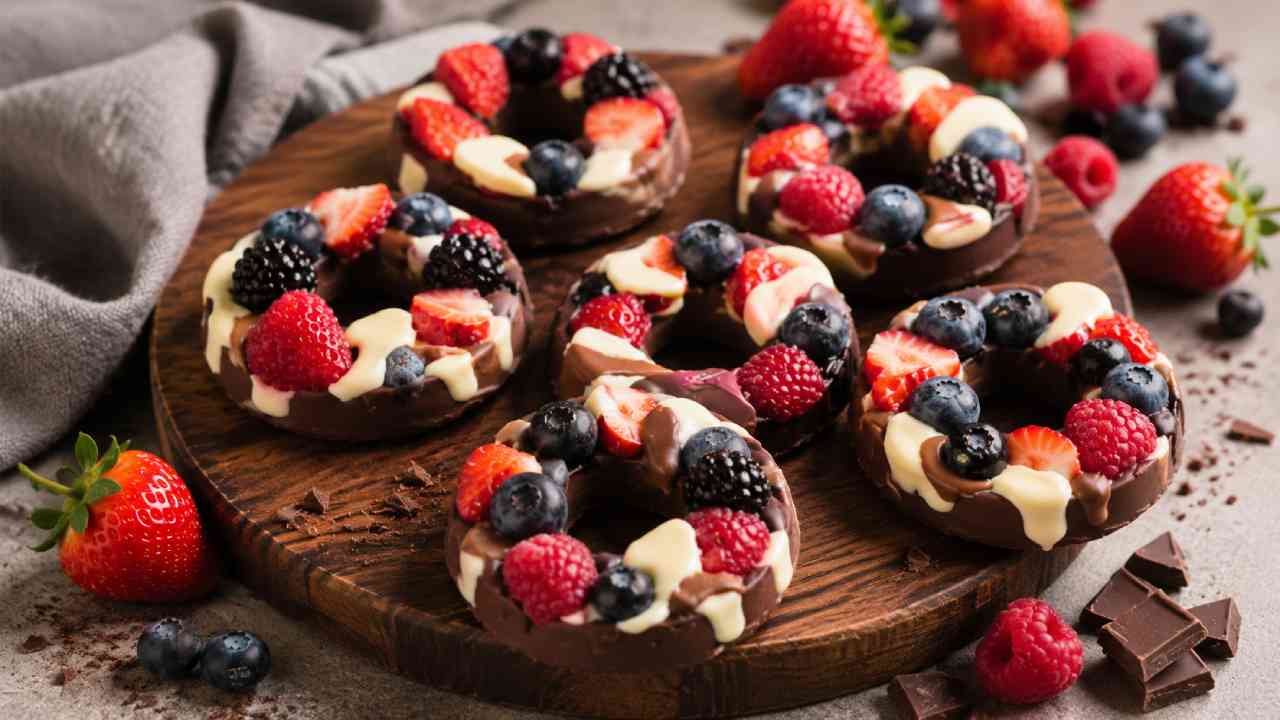 No-Bake Chocolate Berry Donuts: The Perfect Fruity Chocolate Treat