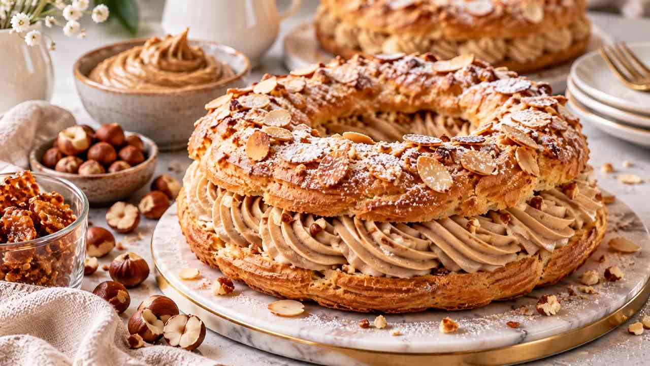 Classic French Paris-Brest with Silky Praline Cream