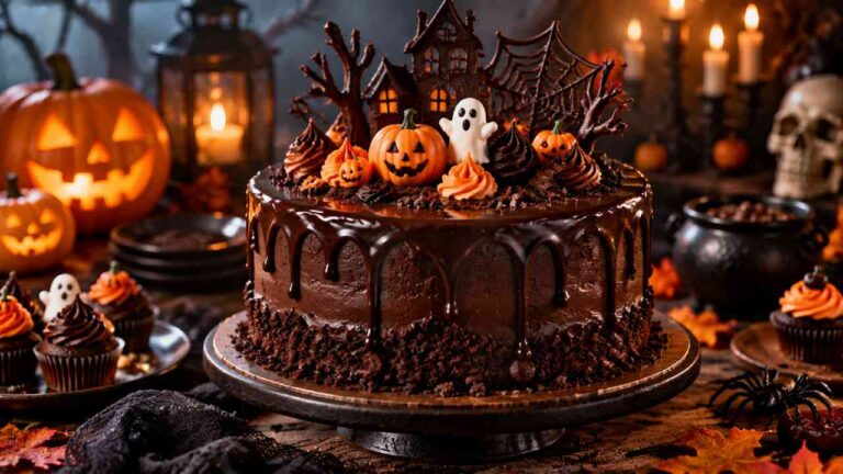 Halloween Chocolate Cake, The Perfect Sweet Treat for a Spooky Night
