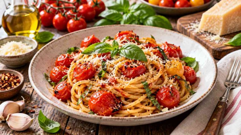 Roasted Tomato Pasta, a Simple and Flavorful Italian-Inspired Recipe