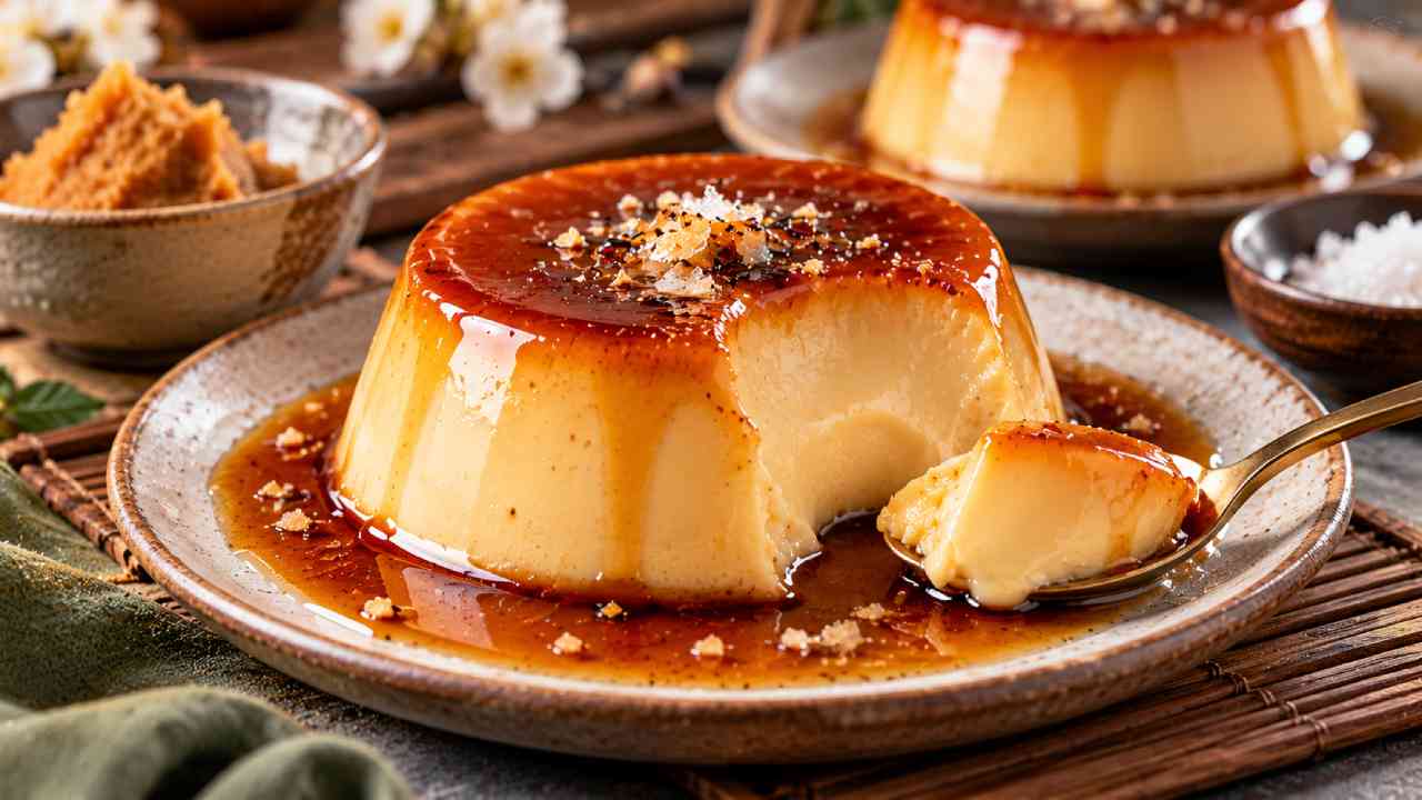 Creamy Miso Caramel Pudding with a Rich Umami Twist