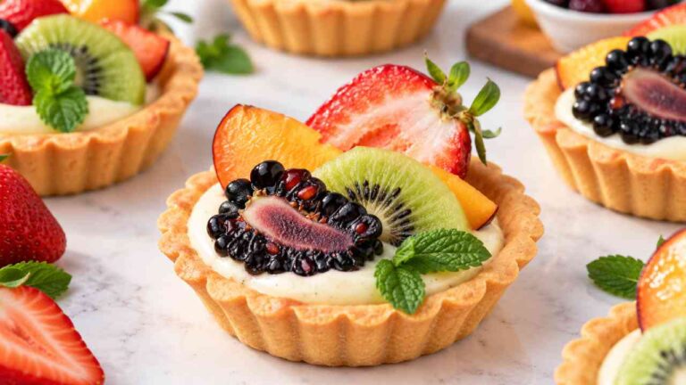 Fresh Fruit Tart, A Beautiful Dessert with Creamy Filling and Crisp Crust